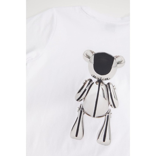 버버리 Burberry Kids Silver Chrome Bear T-Shirt (Little Kids/Big Kids)
