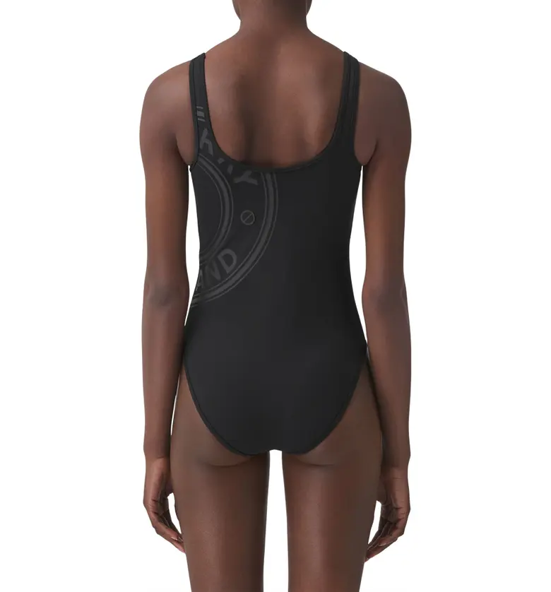 버버리 Burberry Jolie Logo One-Piece Swimsuit_BLACK