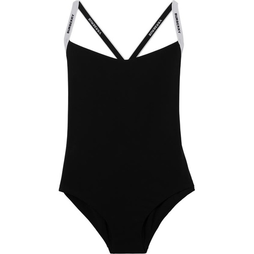 버버리 Burberry Alagnon Logo Strap One-Piece Swimsuit_BLACK