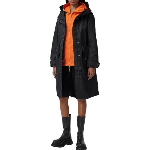버버리 Burberry Tewin Hooded Fishtail Hem Parka_BLACK