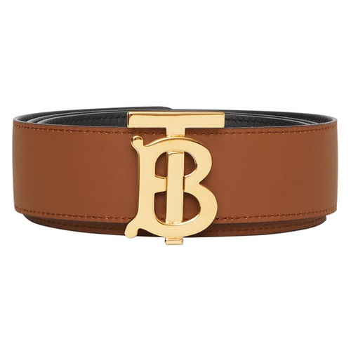 버버리 Burberry Monogram Motif Reversible Leather Belt_BLACK/ MALT BROWN