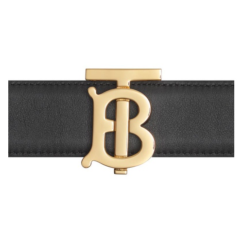 버버리 Burberry Monogram Motif Reversible Leather Belt_BLACK/ MALT BROWN