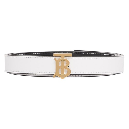 버버리 Burberry TB Monogram Reversible Leather Belt_WHITE/ BLACK
