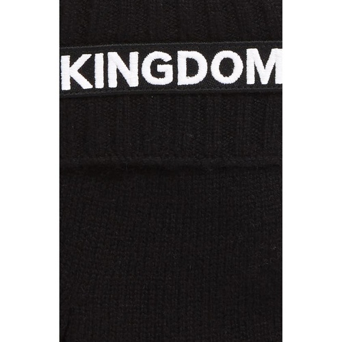 버버리 Burberry Kingdom Logo Applique Cashmere Gloves_BLACK