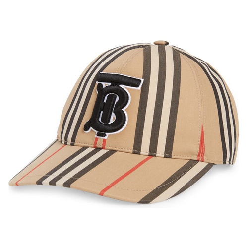 버버리 Burberry TB Monogram Icon Stripe Baseball Cap_ARCHIVE BEIGE IP S