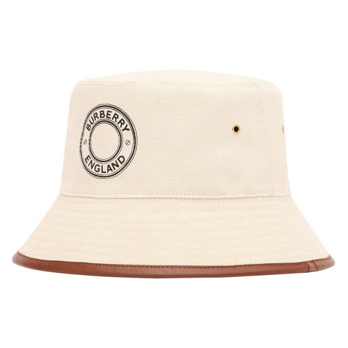버버리 Burberry Buberry Logo Canvas Bucket Hat_BEIGE/ TAN