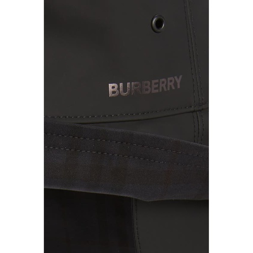 버버리 Burberry Diva Logo Print Rubberized Fisherman Hat_BLACK