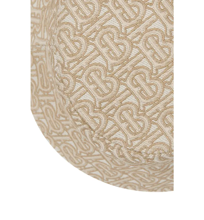 버버리 Burberry Embroidered TB Monogram Canvas Bucket Hat_TB TAN / SOFT FAWN