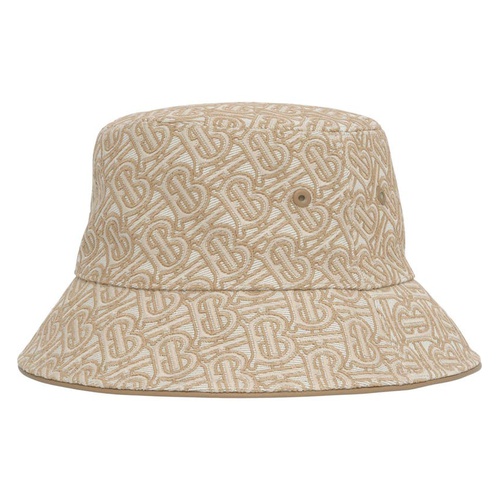 버버리 Burberry Embroidered TB Monogram Canvas Bucket Hat_TB TAN / SOFT FAWN