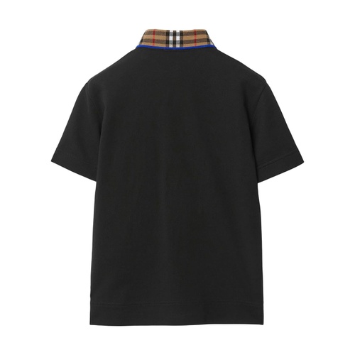 버버리 Burberry Kids Johane Check EKD Polo Shirt (Toddler/Little Kid/Big Kid)