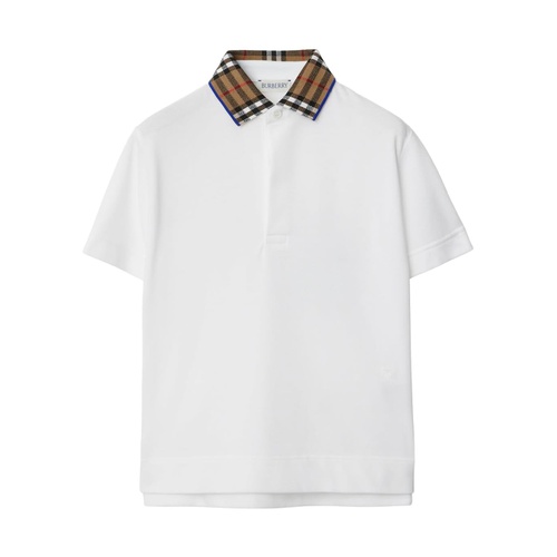 버버리 Burberry Kids Johane Check EKD Polo Shirt (Toddler/Little Kid/Big Kid)