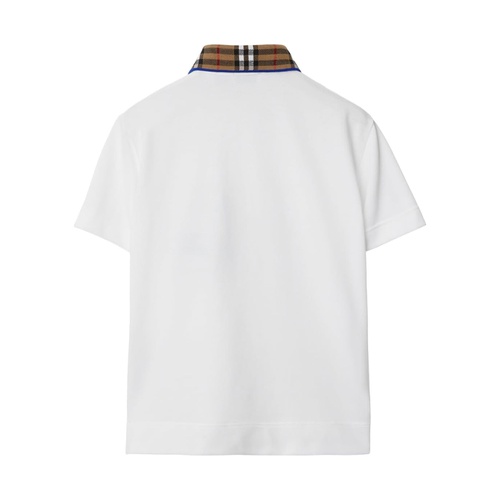 버버리 Burberry Kids Johane Check EKD Polo Shirt (Toddler/Little Kid/Big Kid)