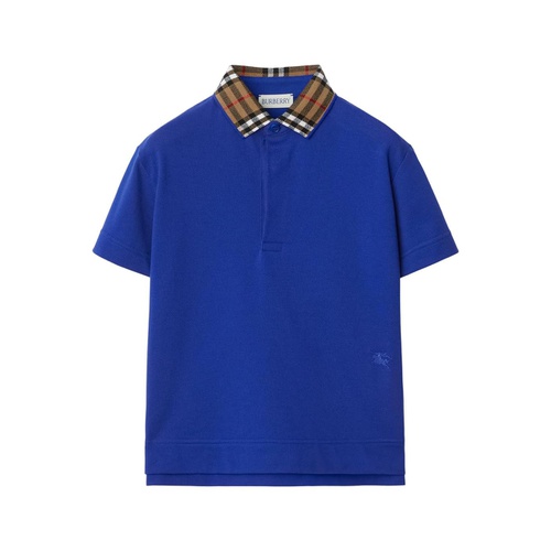 버버리 Burberry Kids Johane Check EKD Polo Shirt (Toddler/Little Kid/Big Kid)