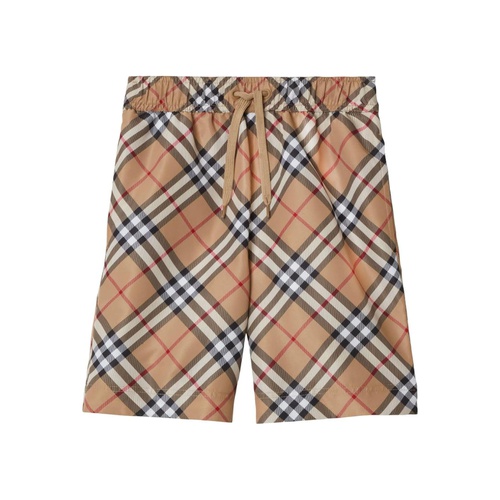 버버리 Burberry Kids Malcolm Check Swim Shorts (Toddler/Little Kid/Big Kid)