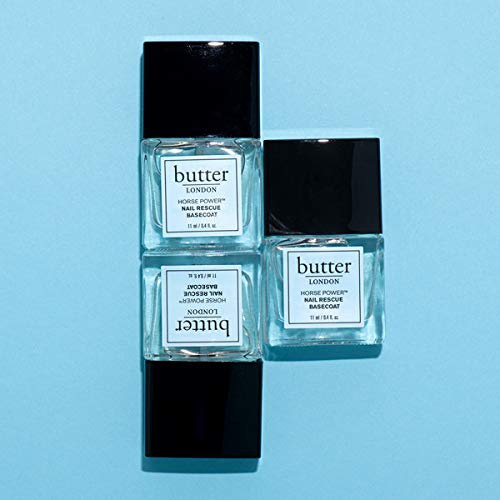  butter LONDON Horse Power Nail Rescue Base Coat, nail strengthener for brittle nails