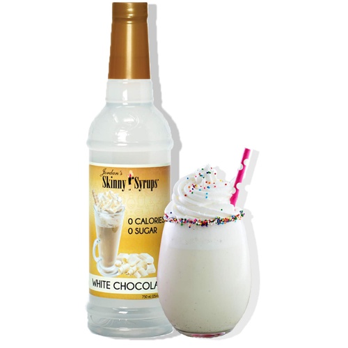  Jordans Skinny Syrups Sugar Free White Chocolate 750 ml Bottles (Pack of 2) with 2 By The Cup Syrup Pumps