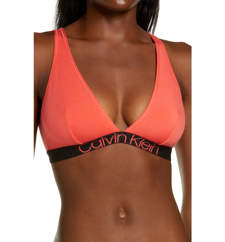 Calvin Klein Eco Modern Unlined Triangle Bralette_PUNCH PINK