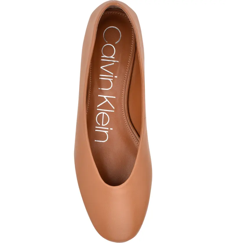  Calvin Klein Anete Flat_BROWN LEATHER