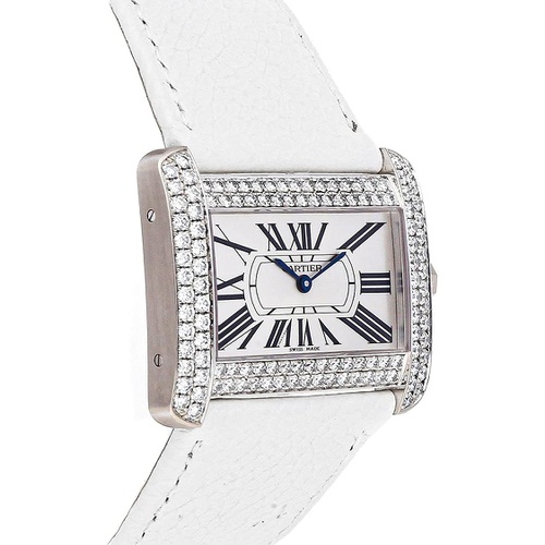 Cartier Tank Quartz Silver Dial Watch WA301356 (Pre-Owned)