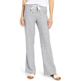 Caslon Stripe Linen Blend Pants_IVORY- NAVY STRIPE