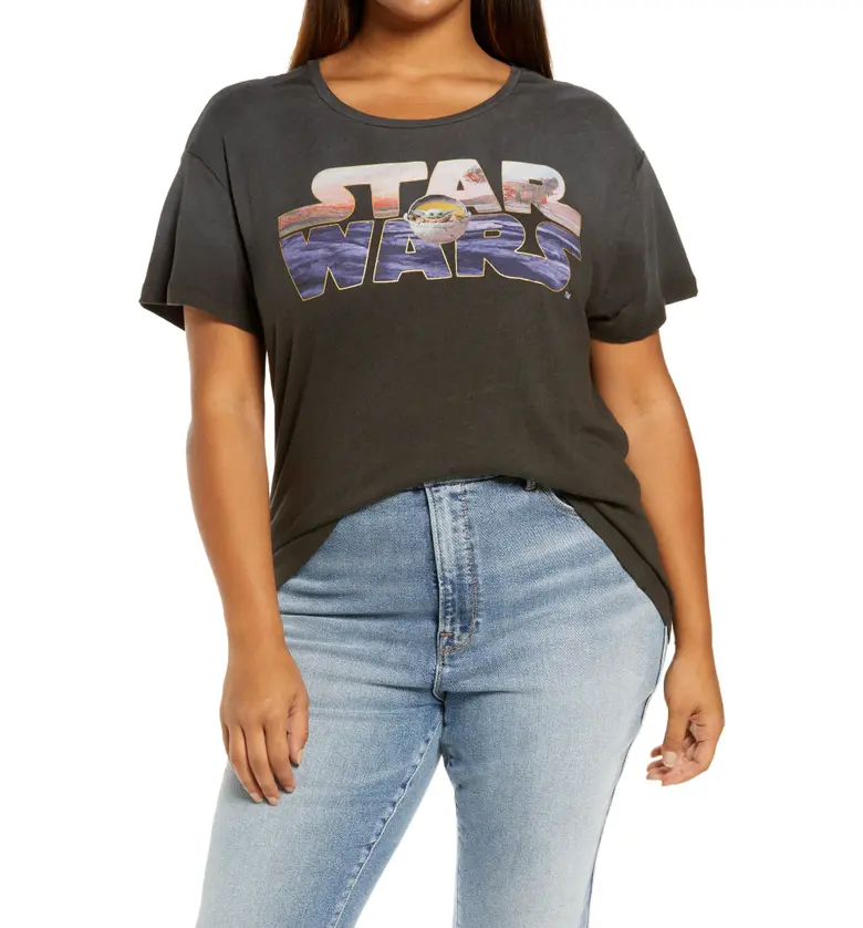 Chaser Star Wars Mandalorian Graphic Tee_FADED BLACK