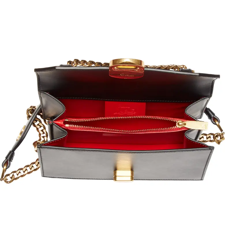  Christian Louboutin Small Elisa Calfskin Leather Shoulder Bag_Black