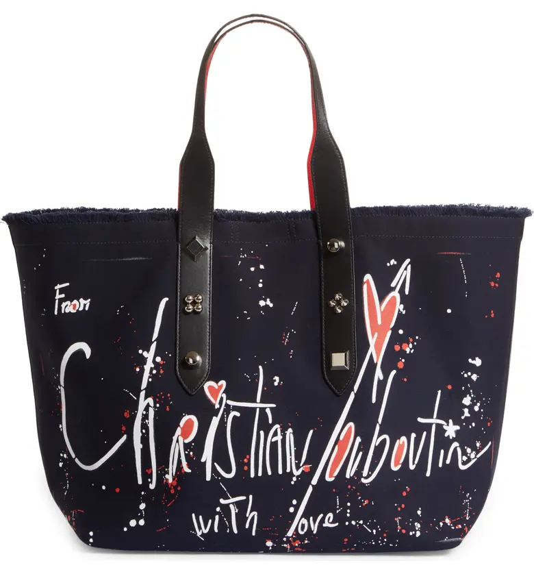 Christian Louboutin Frangibus Canvas Tote_OBSCUR-SNOW/ BLACK/ SILVER