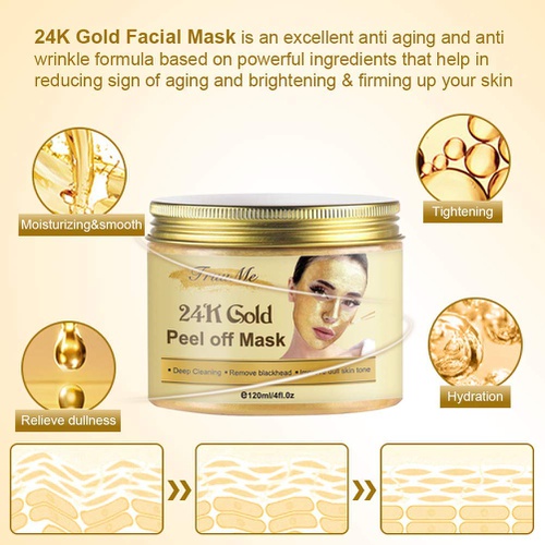  CIDBEST 24k Gold Face Mask, Blackhead Remover Mask, Peel Off Blackhead Mask, Deep Cleansing Facial Mask Pore Shrinking, Anti Acne & Oil Control Soothing & Moisture Skin