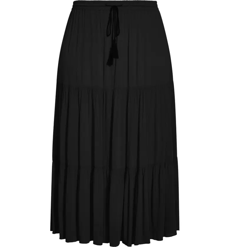 City Chic Paradise Drawstring Skirt_BLACK