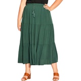 City Chic Paradise Drawstring Skirt_JUNGLE