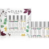 CLEAN CLASSIC Bestselling Eau de Parfum Gift Set Collection Includes Warm Cotton, Skin, Rain, The Original and Fresh Linens Scents 5 x 0.16 oz or 5 mL