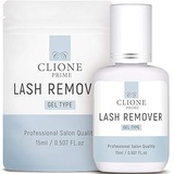 CLIONE PRIME Eyelash Extension Gel Glue Remover - 15ml Lash Remover - Fast Dissolution, Easy To Use, Quick Removal Of Lash Adhesive, Salon & Home Use, Powerful Adhesive Dissolver, No Scent & Bu