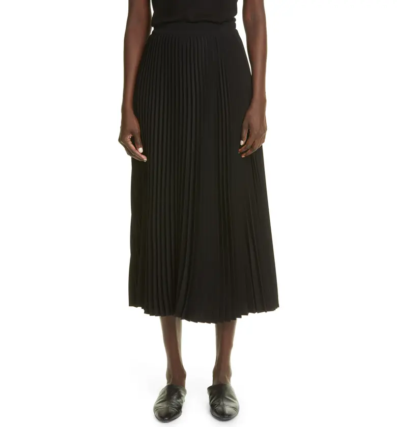 Co Pleated Midi Skirt_BLACK