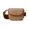 COACH Coated Canvas Signature Willow Saddle Bag