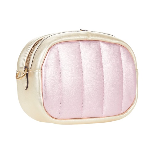 코치 COACH Metallic Quilted Leather Color-Block Camera Bag