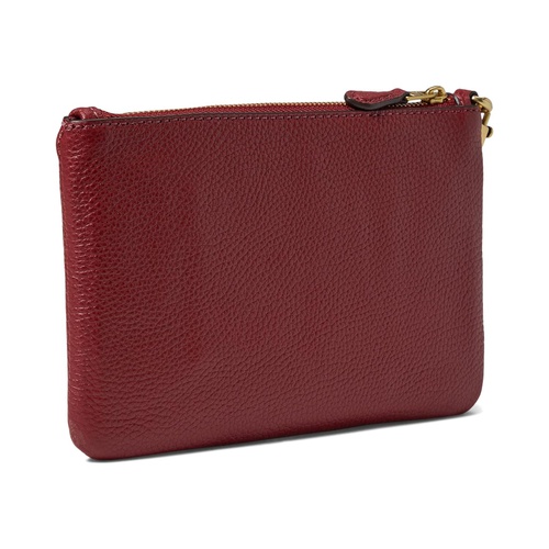 코치 COACH Box Program Polished Pebble Small Wristlet