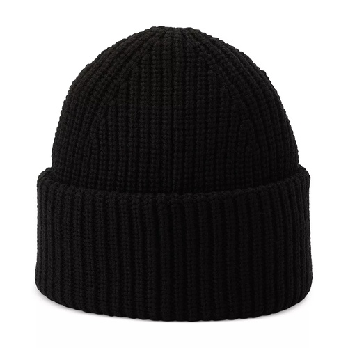 코치 Womens Classic Ribbed Tonal Patch Cuff Beanie