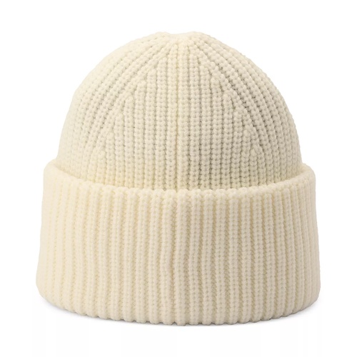 코치 Womens Classic Ribbed Tonal Patch Cuff Beanie