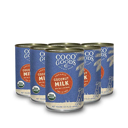  CocoGoods Co Single-Origin Organic Coconut Milk 13.5 fl. oz - Gluten-free, Non-GMO, Vegan, & Dairy-free, 6 pack