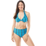 COCO REEF Python Verso Bra Sized Twist Bikini Top