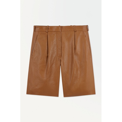 COS THE EMBOSSED-LEATHER BERMUDA SHORTS