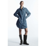 OVERSIZED DENIM MINI SHIRT DRESS