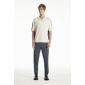 TAPERED ELASTICATED WOOL-TWILL PANTS