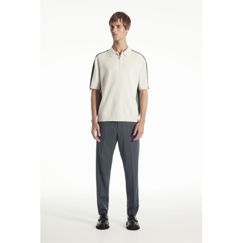 COS TAPERED ELASTICATED WOOL-TWILL PANTS