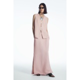 TAILORED LINEN-BLEND MAXI SKIRT