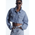 OVERSIZED CROPPED DENIM OVERSHIRT