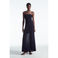 PLEATED KNITTED MAXI DRESS