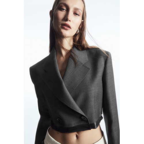 COS DECONSTRUCTED CROPPED WOOL BLAZER