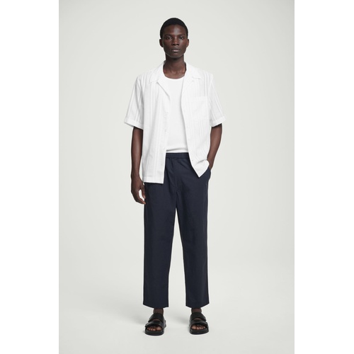 COS TAPERED POPLIN PULL-ON PANTS