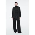 STRAIGHT-LEG ELASTICATED WOOL PANTS